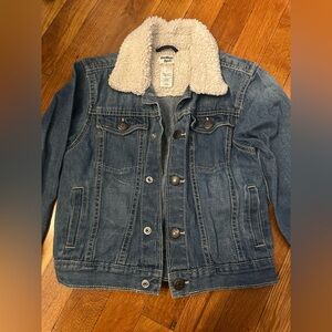 Osh kosh denim jacket Sherpa collar size 5